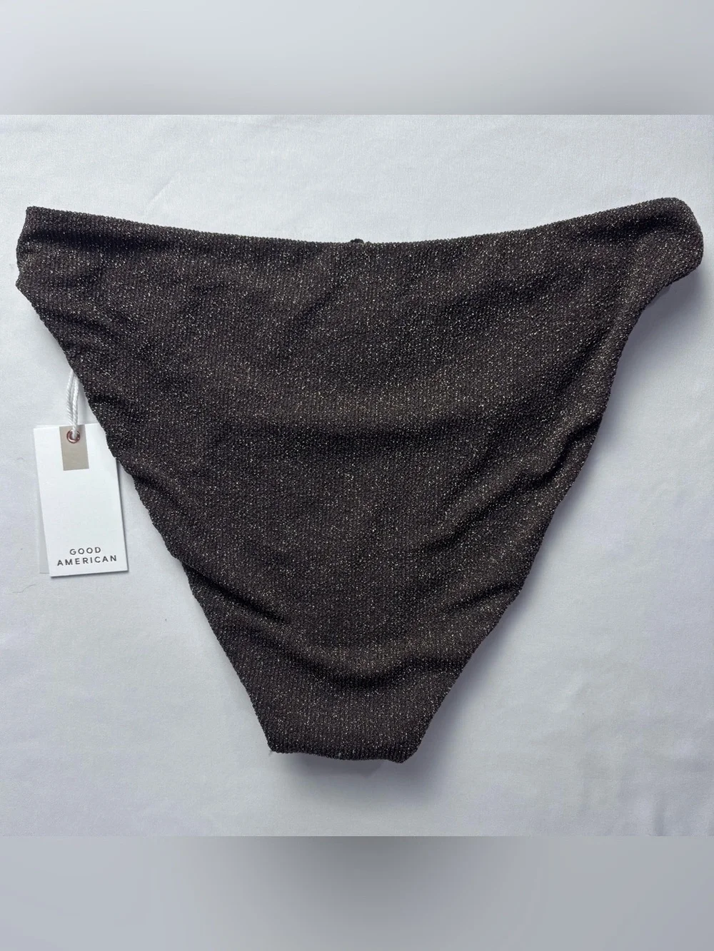 Good American Brown Shimmer Bikini Bottom